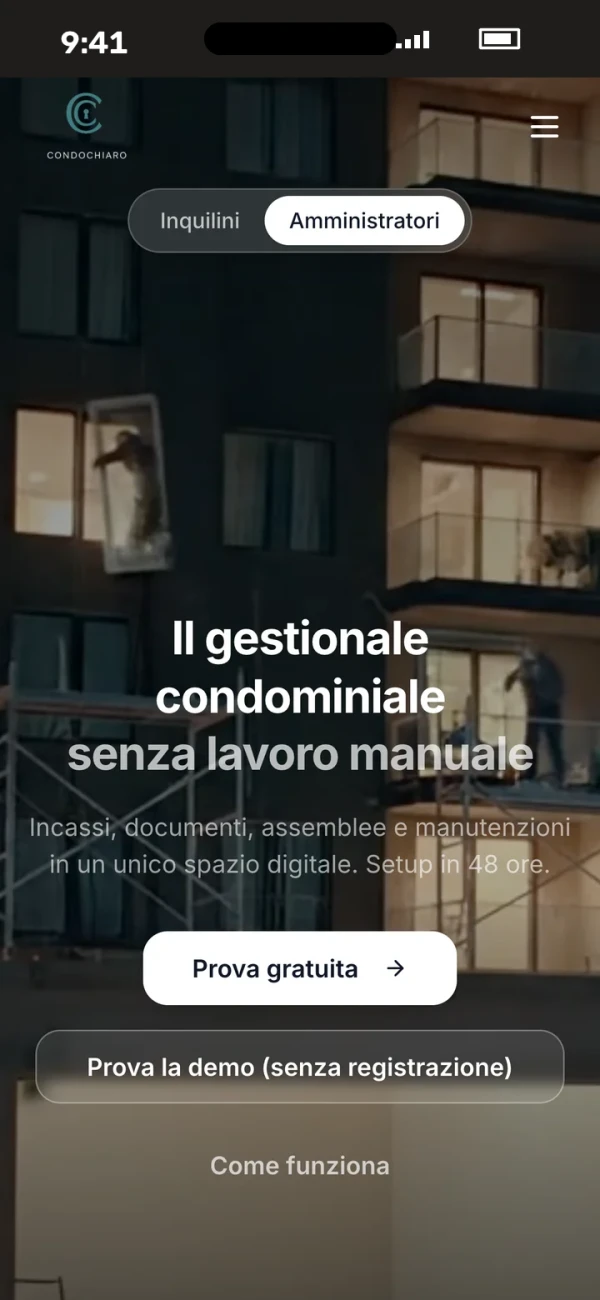 CondoChiaro — versione mobile