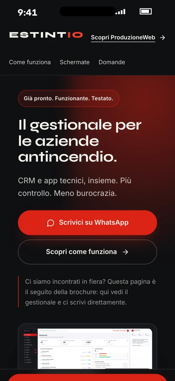Estintio — versione mobile