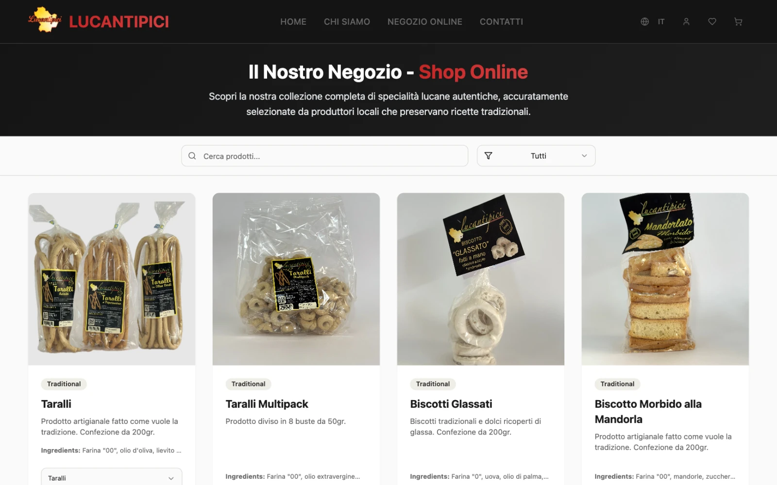 Lucan Tipici — versione desktop